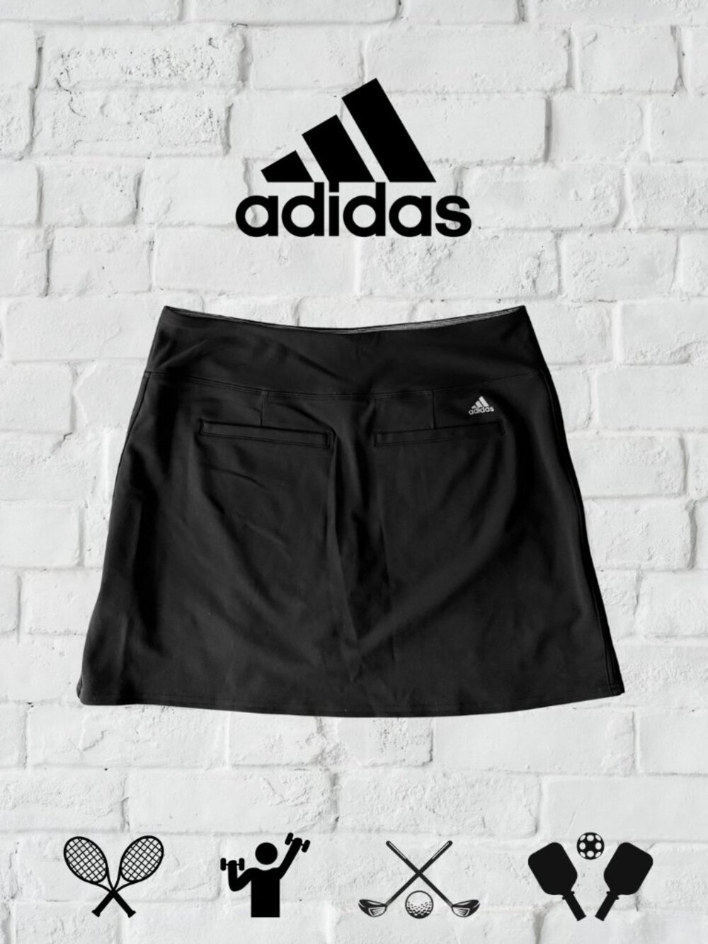 Adidas NWT | ClimaCool Golf Skort Black | Golf Tennis Pickleball | Size Medium